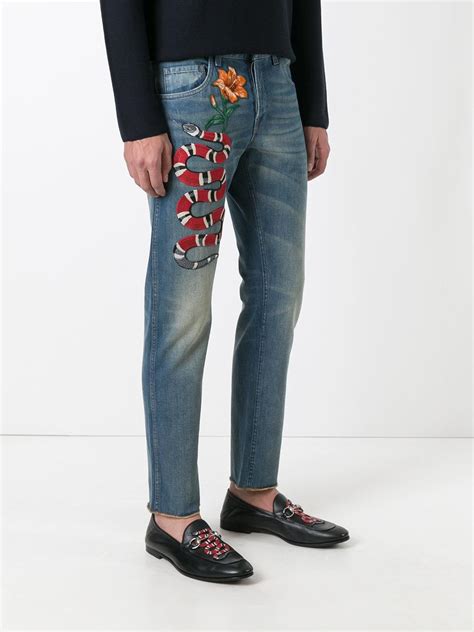 gucci jeans campari blu vestito|gucci denim pants.